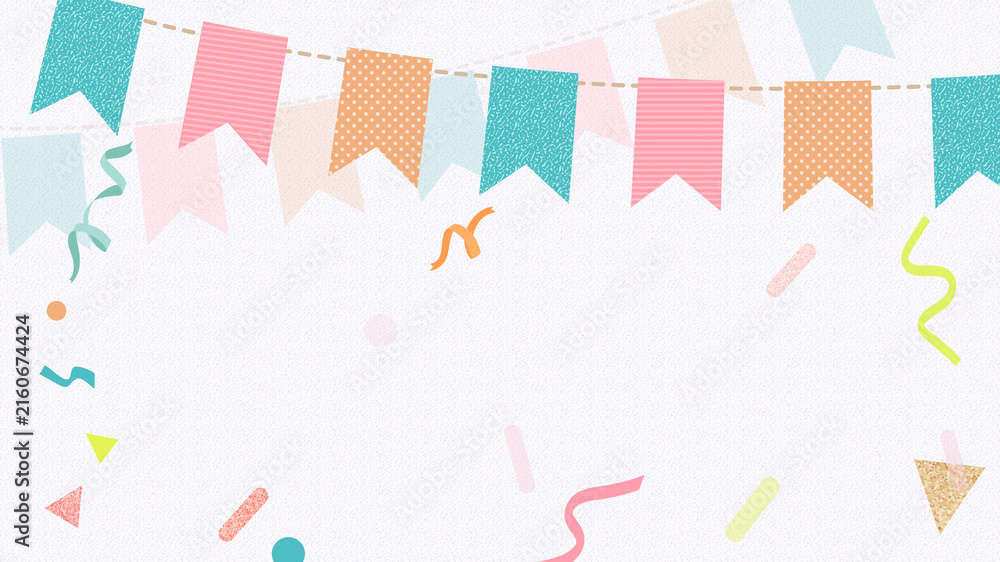 Fototapeta premium Festive desktop wallpaper, pastel celebration background