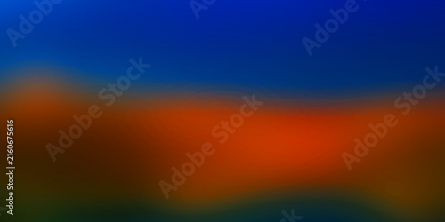 Fotografie Blurred abstract background with deep blue and warm orange tones for modern design
