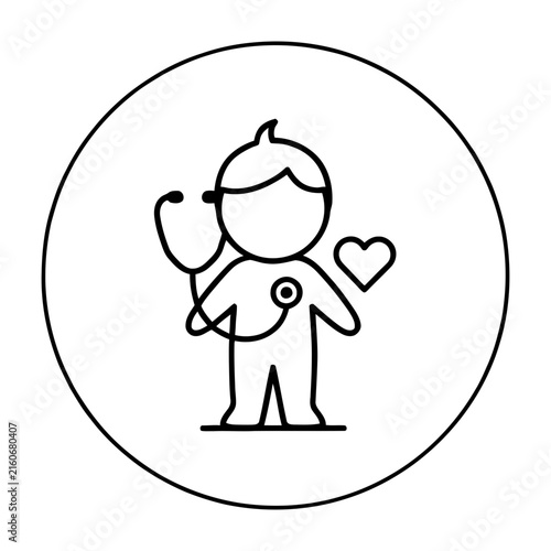Minimalist white silhouette of woman holding heart symbol