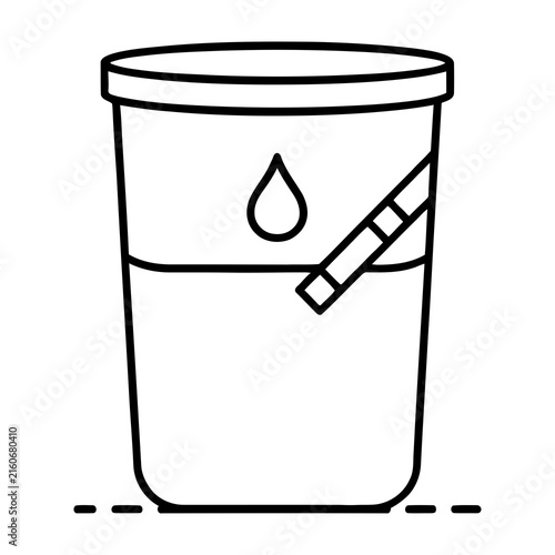 Trash can with recycling symbol, minimalist white background