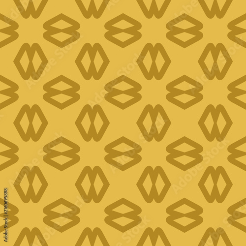Seamless geometric pattern with abstract shapes in yellow tones