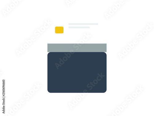 Minimalist illustration of a digital interface card layout design