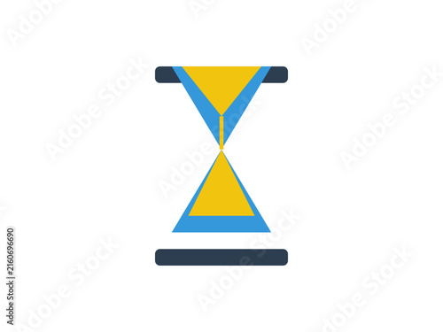 Minimalist hourglass icon representing time management and productivity
