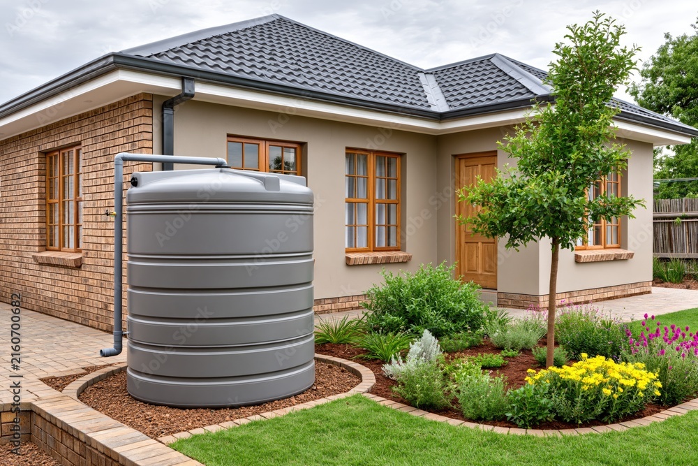 Obraz premium Sustainable Rainwater Harvesting Solutions for Eco-Friendly Homes