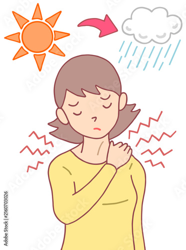 健康障害のイラスト - 天気痛・気象病・健康障害