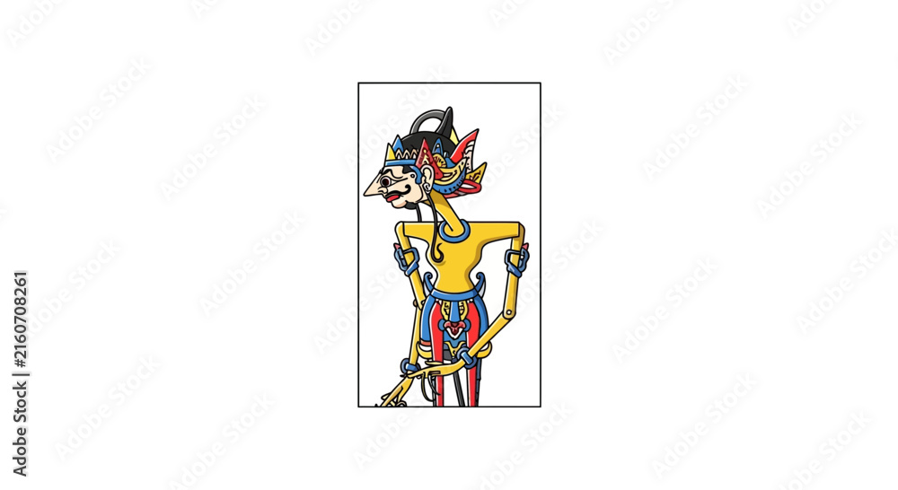 Fototapeta premium colorful abstract figure with red blue and yellow