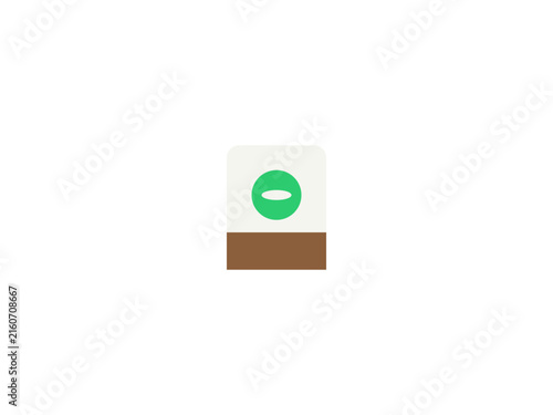 Foto Minimalist flat icon representing a digital subtract or minus symbol