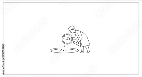 chef cooking food in kitchen