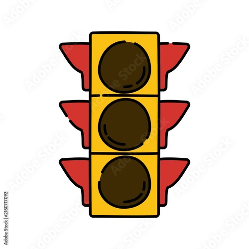 Traffic Light Handrawn icon animation with minimal, smooth transitions, and simple. No background. Alpha Channel