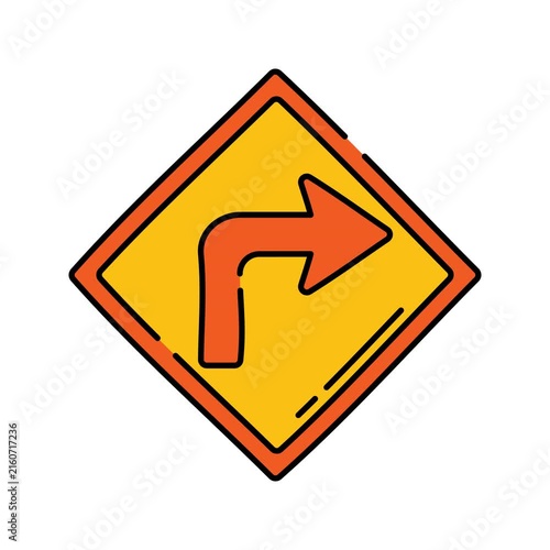 Turn Right Sign Handrawn icon animation with minimal, smooth transitions, and simple. No background. Alpha Channel