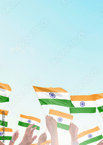Fotografie Flag of India blue background