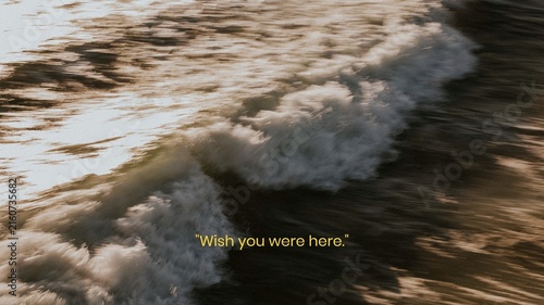 Fotografie Aesthetic beach quote blog banner template