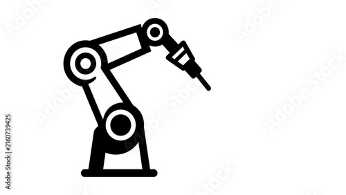 Industrial Robotic Arm Icon