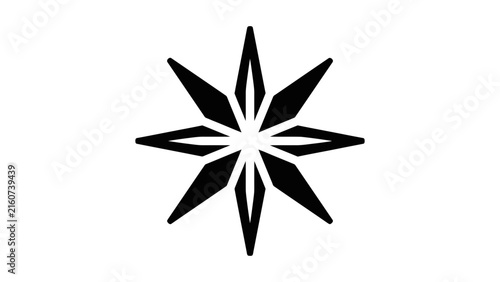 Eight-Pointed Star Vector Icon