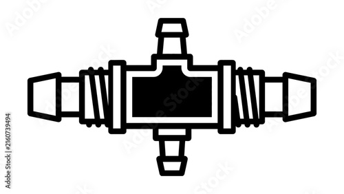 Pipe Fitting Icon Vector