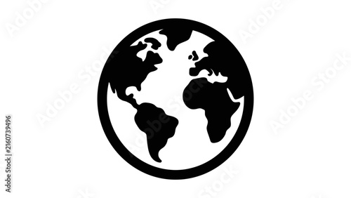 Minimalist World Globe Icon