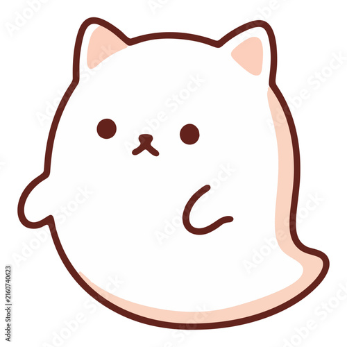 Cat Ghost Character Kawaii Halloween