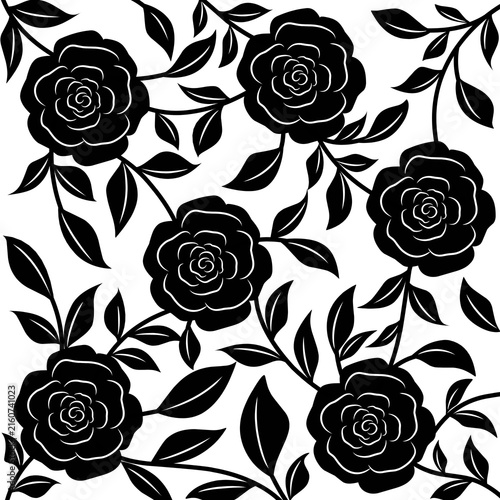 seamless pattern with roses