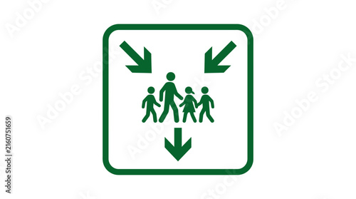 Assembly Point Safety Sign Vector