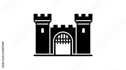 Medieval Castle Gate Icon