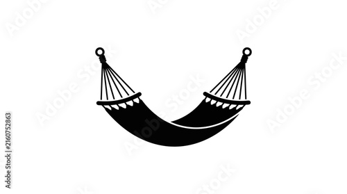 Minimal Hammock Silhouette Vector