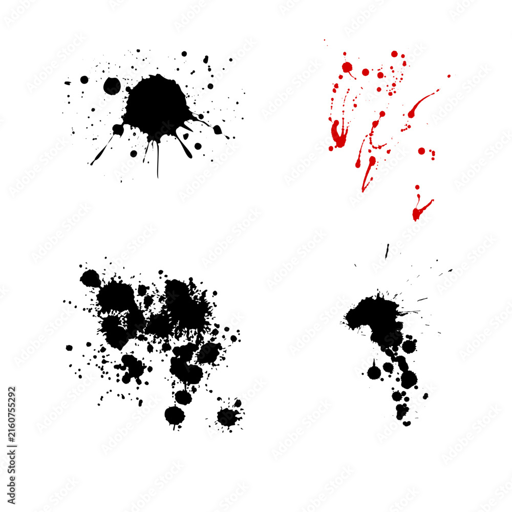 Fototapeta premium red paint splatter on white background for creative design