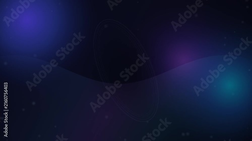 A mesmerizing gradient background blends shades of blue, purple, and teal, featuring subtle waves and sparkling particles for a futuristic feel.