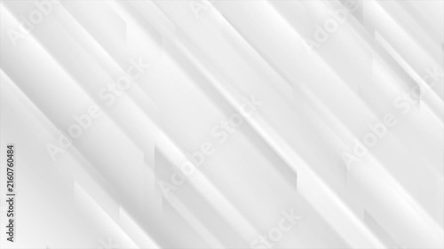 Grey and white geometric technology smooth stripes abstract background. Concept motion design. Seamless loop. Video animation Ultra HD 4K 3840x2160