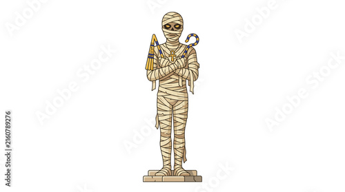 Foto Ancient Egyptian Mummy Vector Illustrations