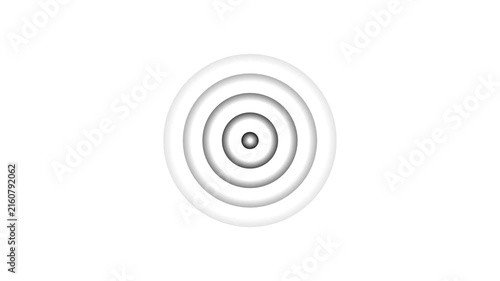 Concentric target rings symbol with subtle gray outlines on a clean white background for focus, precision and minimalist abstract graphic design
