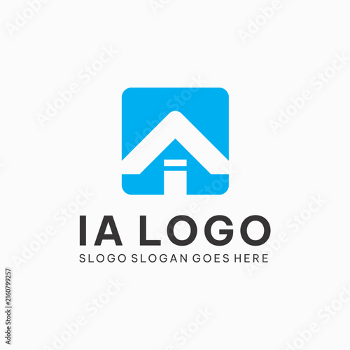 IA AI Letters initial logo vector image