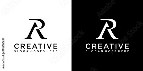 AR or RA initial letter logo design vector concept