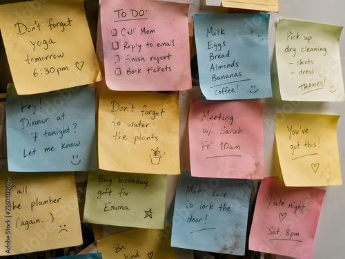 Colorful Sticky Notes and To-Do Board