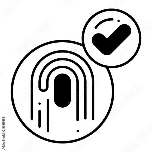 Bild auf Leinwand Fingerprint Dualtone Icon