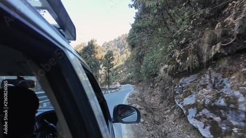 Scenic mountain road trip to Tungnath temple in Chopta Uttarakhand India