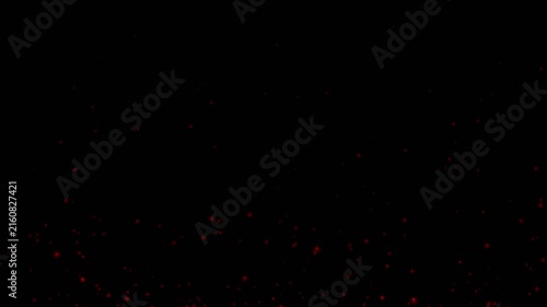 Abstract Background With Floating Red Glowing Particles