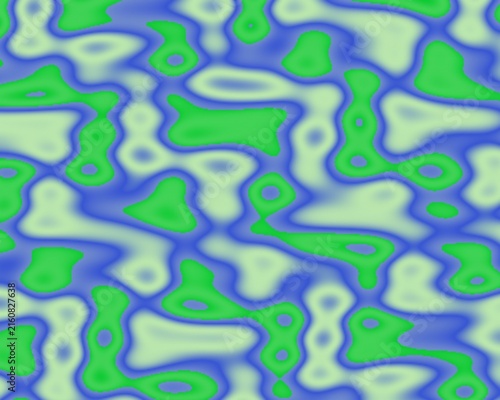 Plasma liquid flow texture with neon green and blue hues provides futuristic backdrop for electronic music covers.