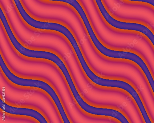 Wavy lines in coral and blue form a dynamic abstract background for creative projects.