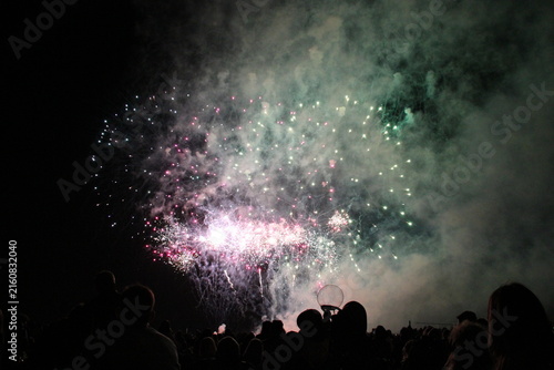 fireworks in the summer in france 