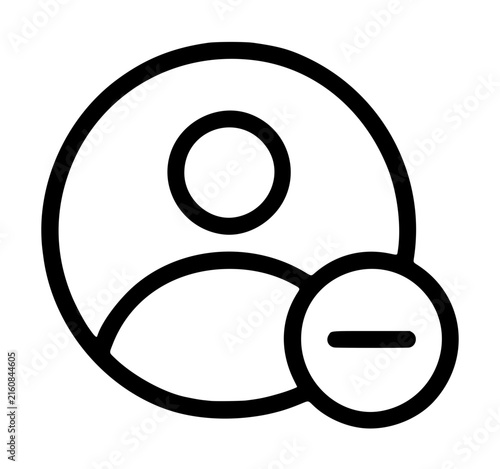 Фотография Hand-traced vector icon illustration depicting a minimalist user profile silhoue
