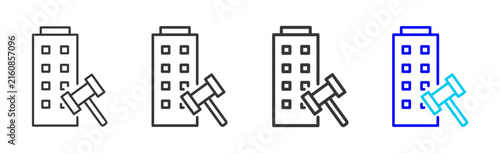 Urban Regulations Icon Collection Creative Outline Style for Facility Management Building Maintenance Safety Operations Workplace Services Vector Icon Packs Kit
