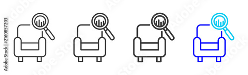 Seating Insights Icon Collection Creative Outline Style for Facility Management Building Maintenance Safety Operations Workplace Services Vector Icon Packs Kit