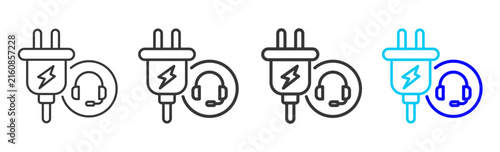 Power Communication Icon Collection Creative Outline Style for Facility Management Building Maintenance Safety Operations Workplace Services Vector Icon Packs Kit