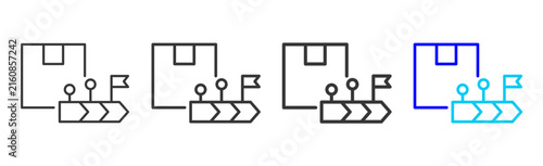 Facility Timeline Icon Collection Creative Outline Style for Facility Management Building Maintenance Safety Operations Workplace Services Vector Icon Packs Kit