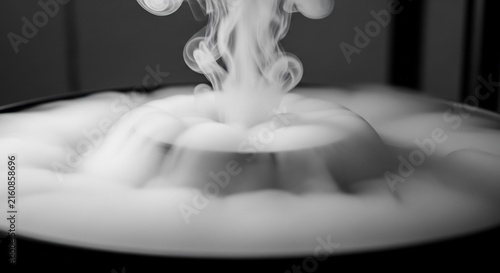 Dramatic Dry Ice Fog Ring Erupting in a Circular Pattern.