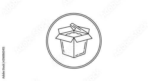 open cardboard box icon
