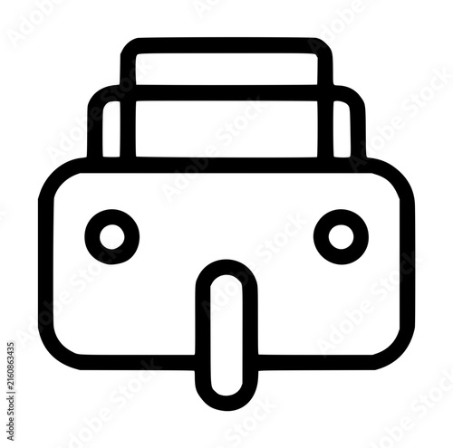 Obraz na plátně Hand drawn outlined vector illustration of a classic vintage rolodex card file w
