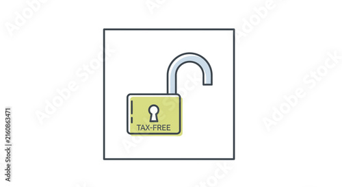 Open padlock with 