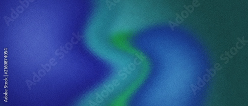 Konstfotografi Colorful flowing gradients in shades of blue and green with grainy texture