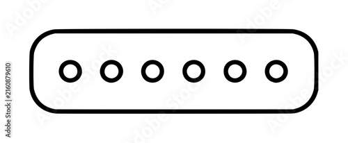 Foto Minimalist hand-drawn vector icon of a password entry field with six concealed d